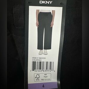 DKNY black wide leg pants size 4
